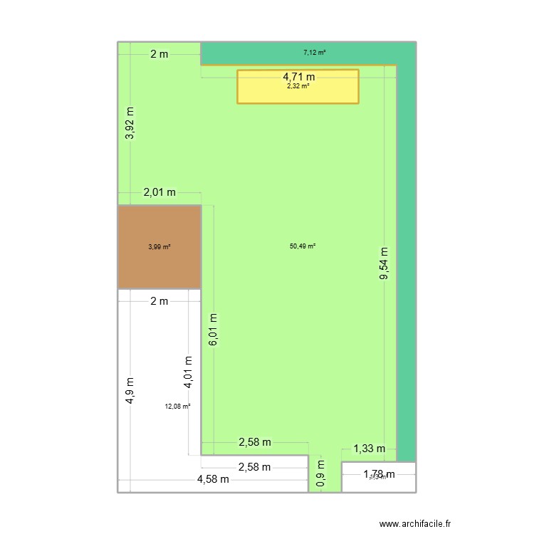 Joshua DEVAYRES. Plan de 6 pièces et 80 m2