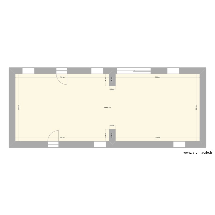 maison2. Plan de 1 pièce et 85 m2