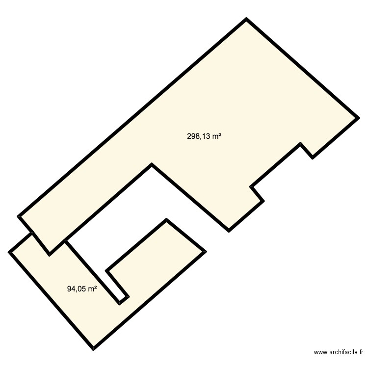 Bichat Cadastre. Plan de 2 pièces et 392 m2