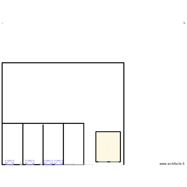 projet a. Plan de 1 pièce et 174 m2