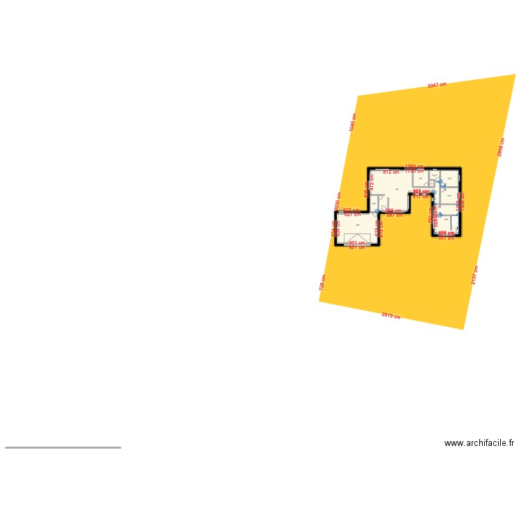 chambre parentale. Plan de 9 pièces et 328 m2