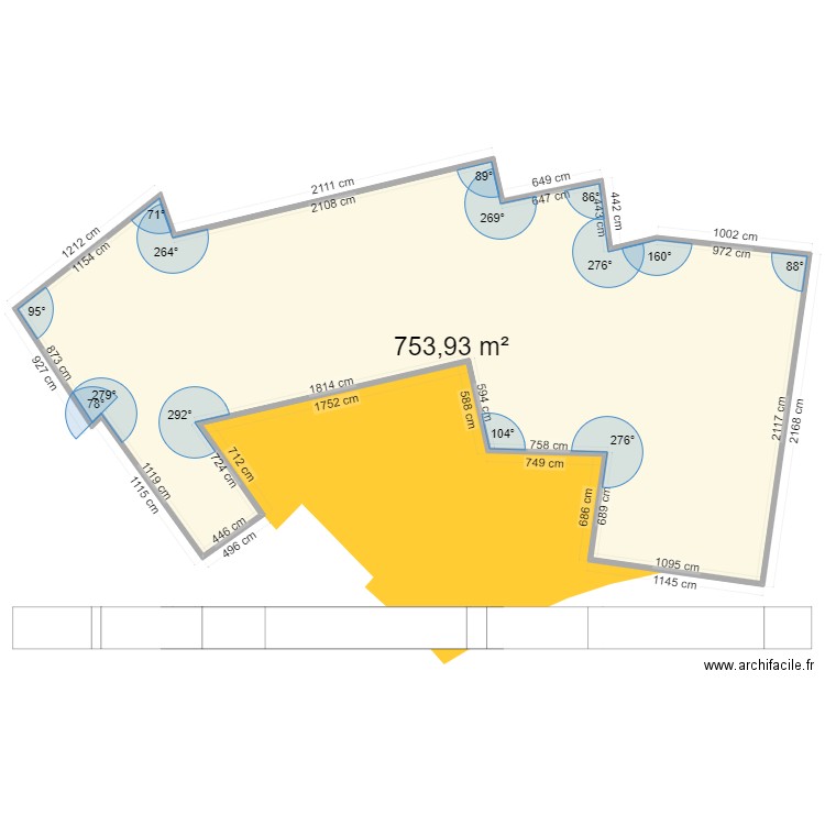 PLAN DE MASSE 1. Plan de 1 pièce et 754 m2