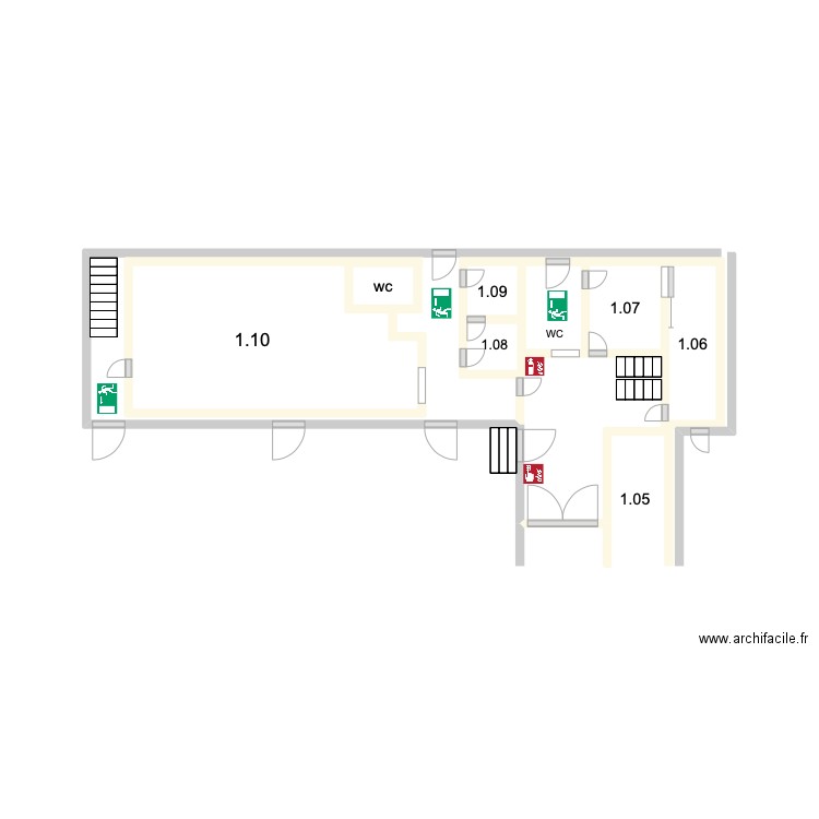  Sacré Coeur de Stockel - Nouveau bâtiment - Etage 0. Plan de 5 pièces et 3 m2