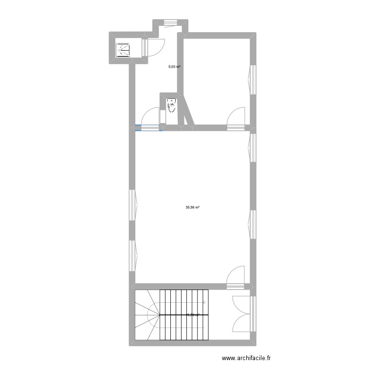 GREZES. Plan de 7 pièces et 67 m2