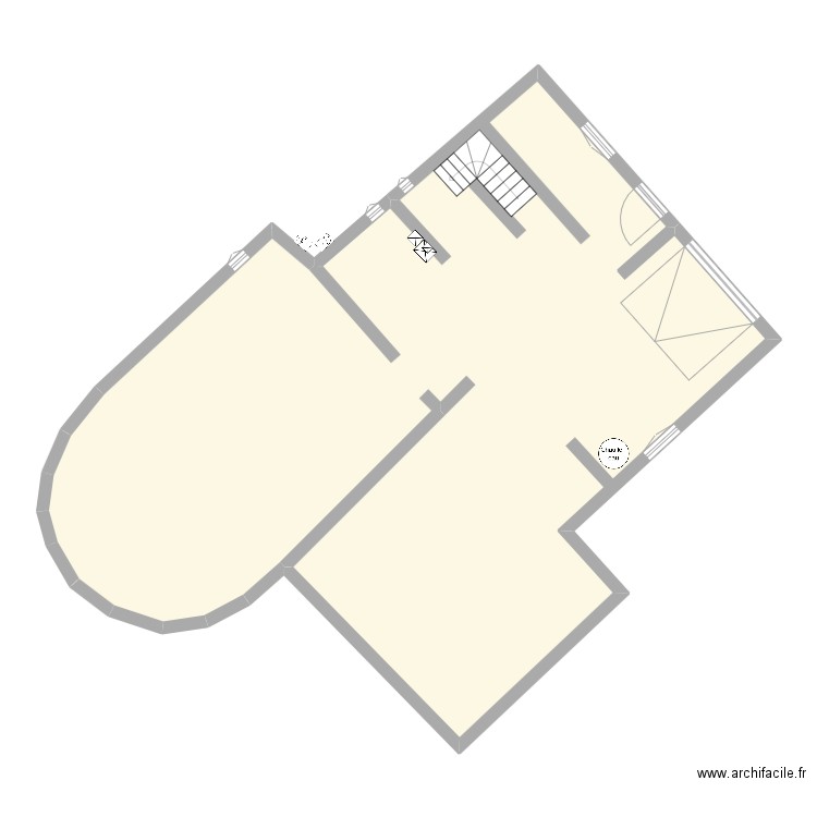 FI0033AD. Plan de 1 pièce et 129 m2