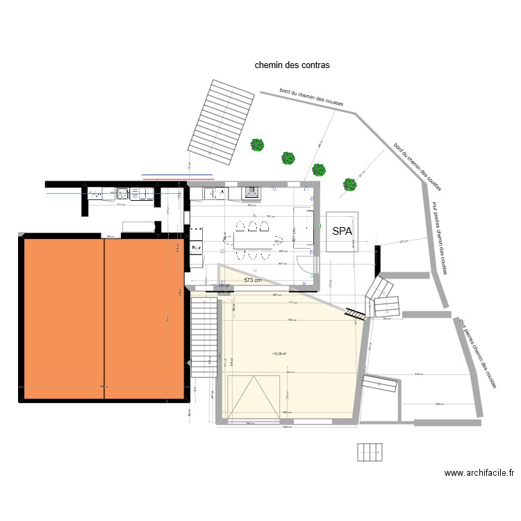 AMENAGEMENT CUISINE 2025. Plan de 4 pièces et 41 m2