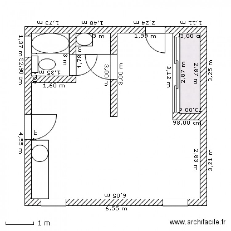 Sous-sol actuel 3. Plan de 0 pièce et 0 m2