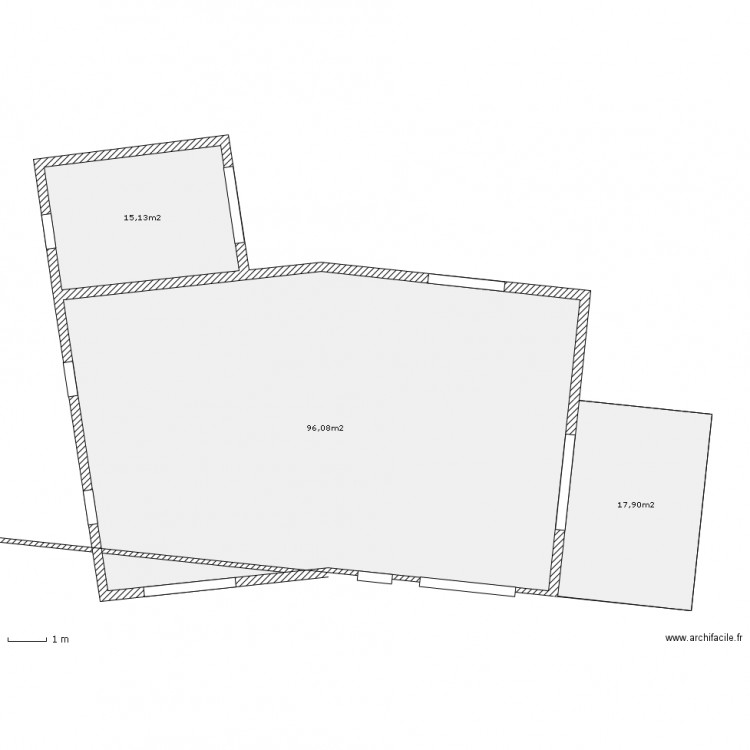 extension. Plan de 0 pièce et 0 m2