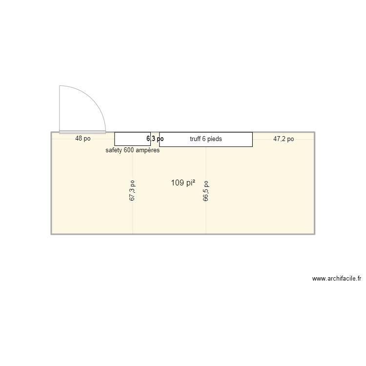 Gestion BGC. Plan de 1 pièce et 10 m2