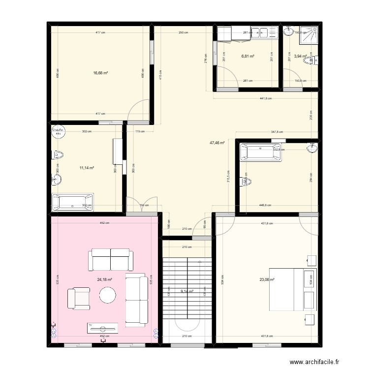 CHERIF NDIAYE. Plan de 8 pièces et 142 m2