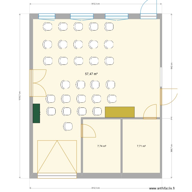 Salle public Les Gabelous. Plan de 0 pièce et 0 m2