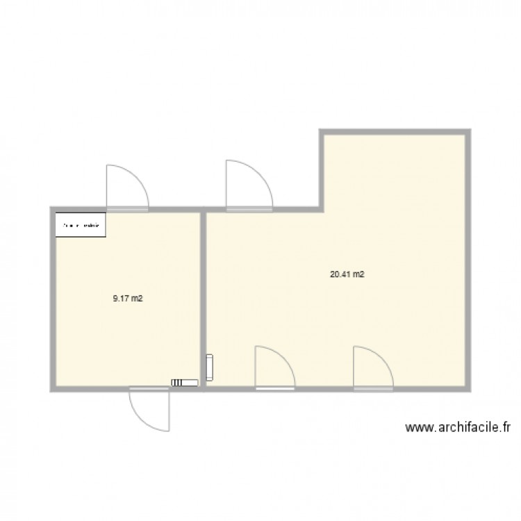 appartement f2. Plan de 0 pièce et 0 m2