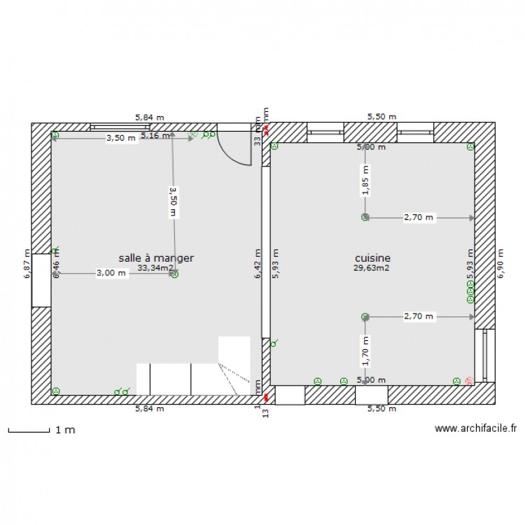 assainissement cuisine. Plan de 0 pièce et 0 m2