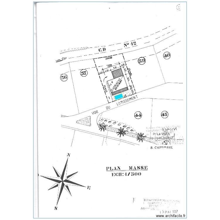 piscine. Plan de 0 pièce et 0 m2