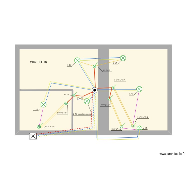 CIRCUIT 10. Plan de 1 pièce et 41 m2