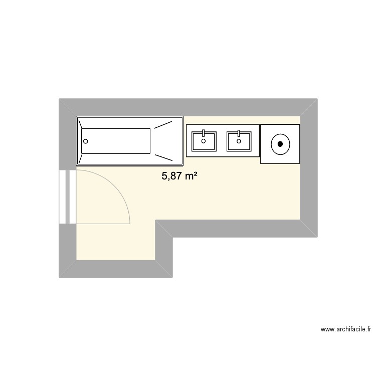 Plan SdB Baignoire. Plan de 0 pièce et 0 m2