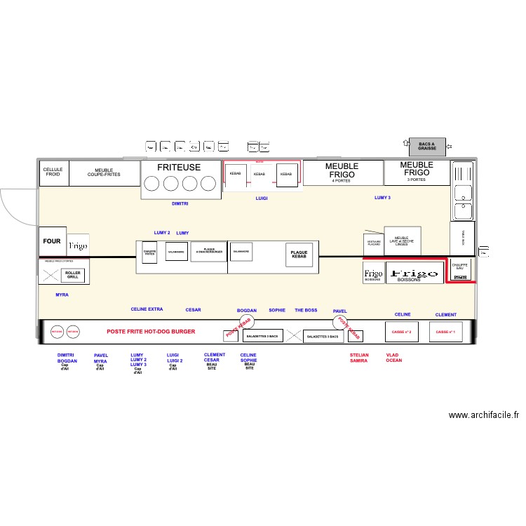 La boucherie 12. Plan de 1 pièce et 57 m2