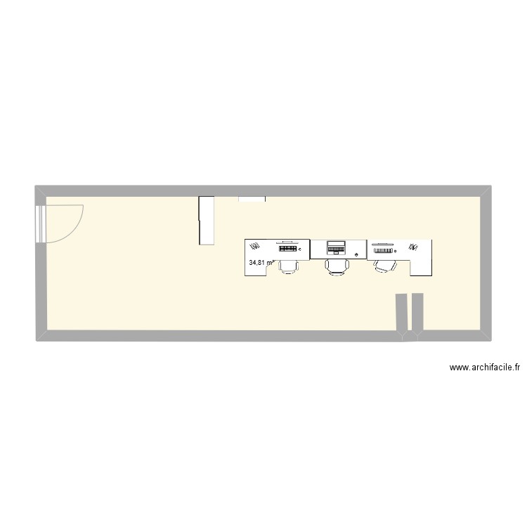 GC2025. Plan de 1 pièce et 35 m2