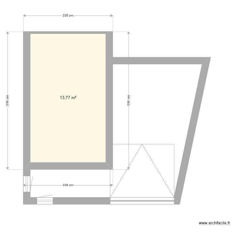 agrandissement avec cotations. Plan de 0 pièce et 0 m2