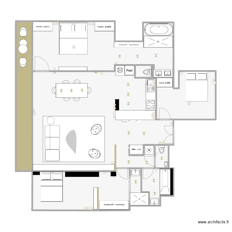 8 OCTAVE FEUILLET 2. Plan de 7 pièces et 116 m2