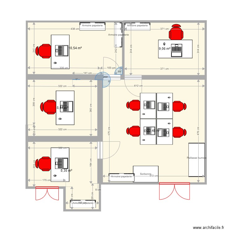 Plan bureaux administratif ml. Plan de 0 pièce et 0 m2