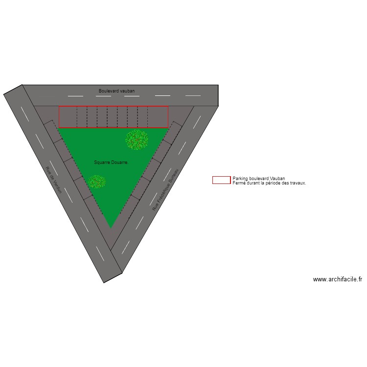 squarre Douarrez. Plan de 0 pièce et 0 m2