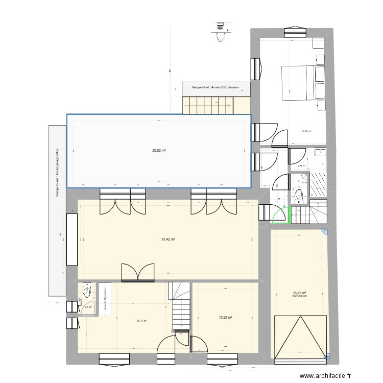 Projet_RDF_RDC_Révision_2.0. Plan de 5 pièces et 104 m2