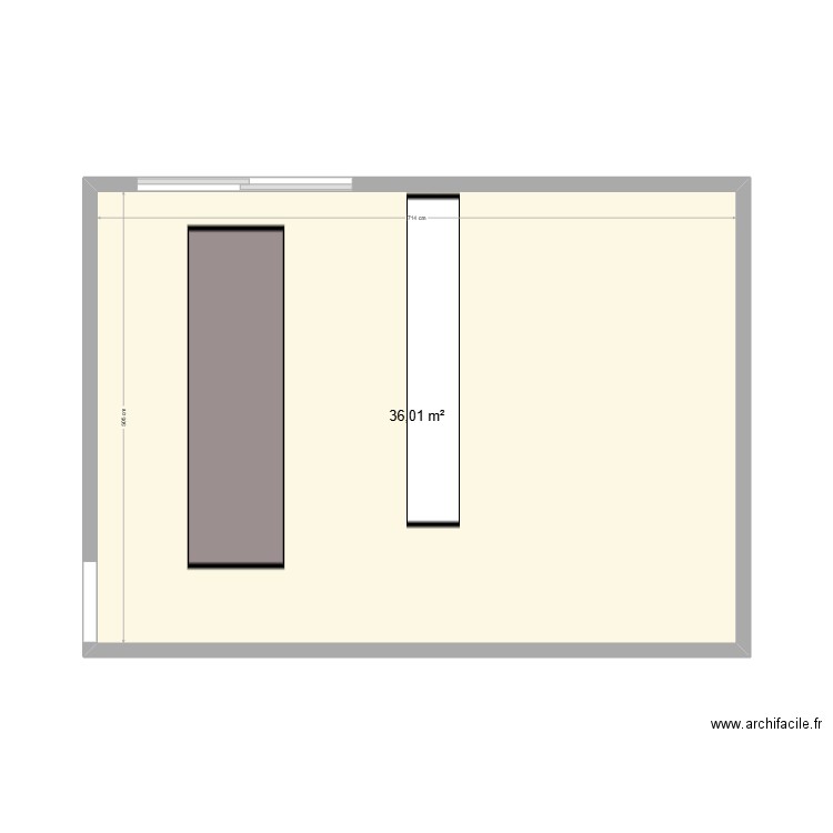 cuisine bidart pos table 390 pos 35. Plan de 1 pièce et 36 m2