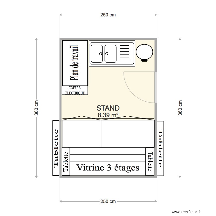 STAND. Plan de 0 pièce et 0 m2