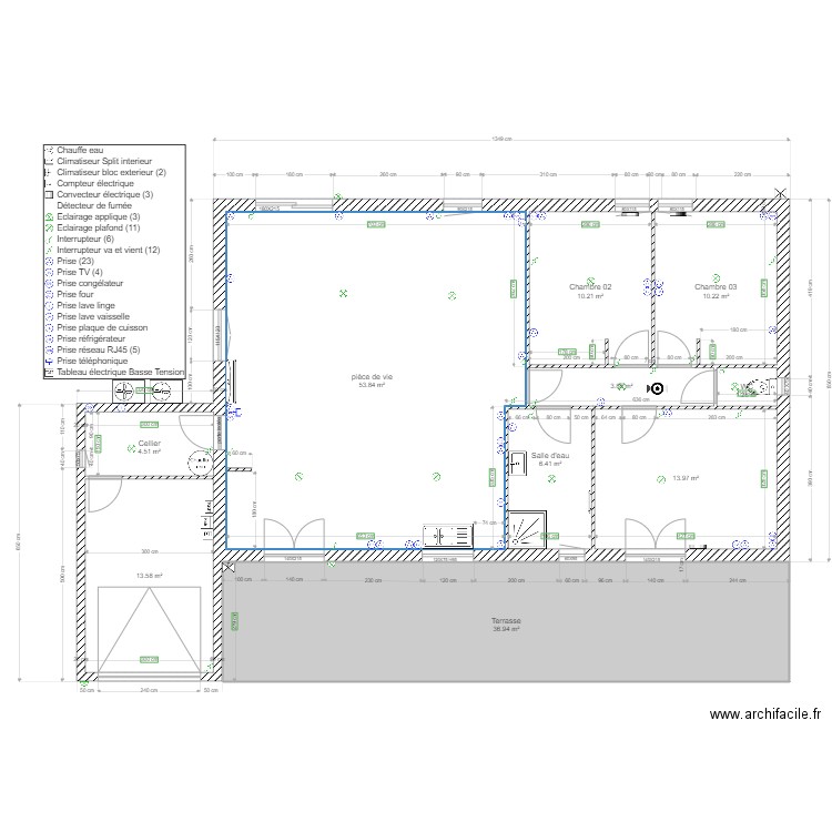 Plan Maison ELEC. Plan de 0 pièce et 0 m2