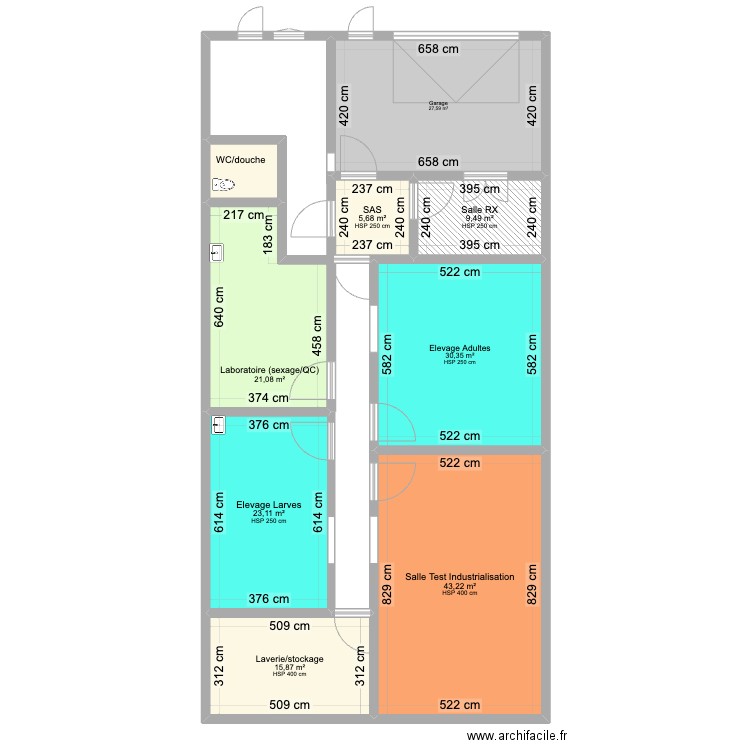 Local V Aout2024 option2. Plan de 9 pièces et 180 m2