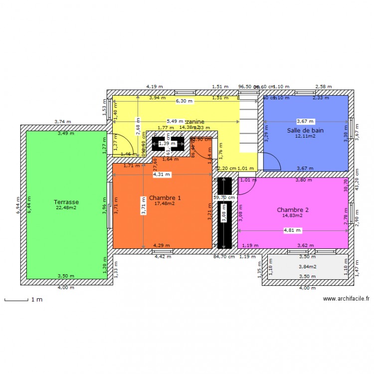 Maison R 1  . Plan de 0 pièce et 0 m2