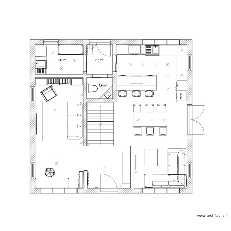 PLAN SOL ELEC 1. Plan de 0 pièce et 0 m2