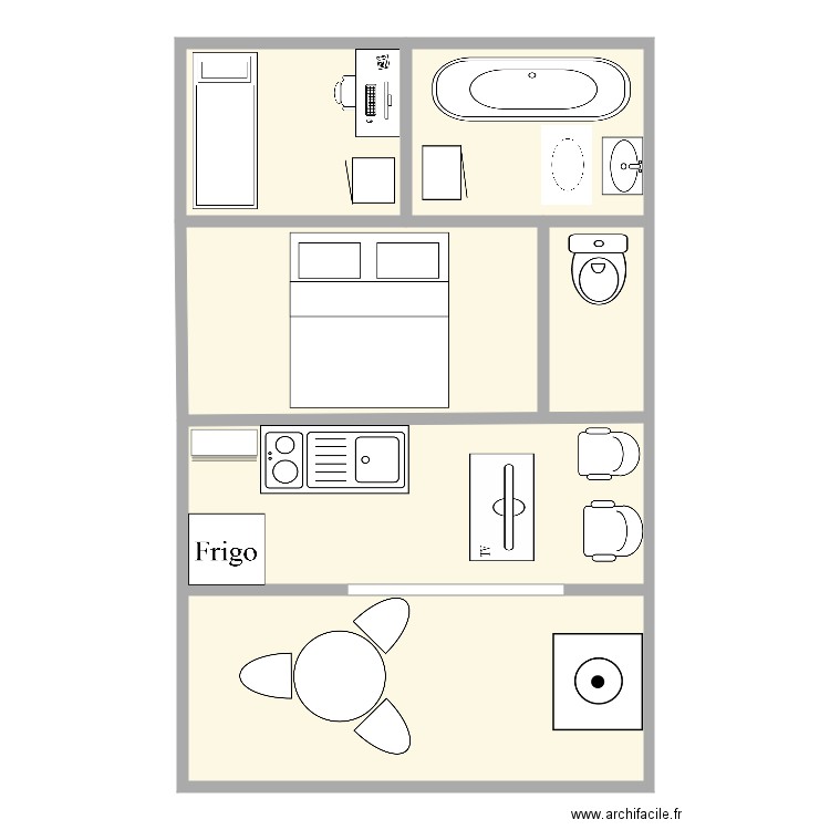 maison espagnol  Plan dessiné par camille44590