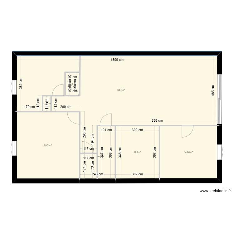 MAISON 2. Plan de 7 pièces et 120 m2