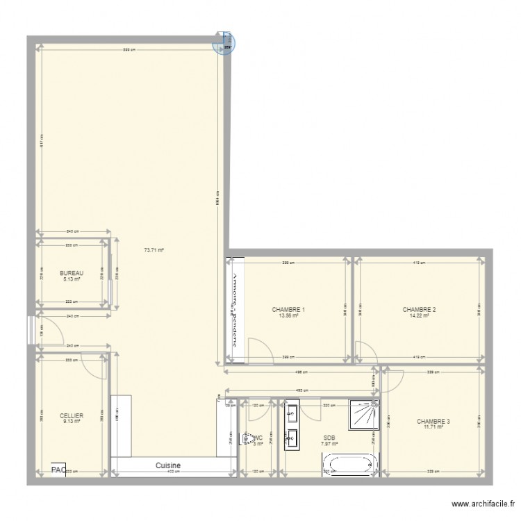 DIDIER avec meubles. Plan de 0 pièce et 0 m2