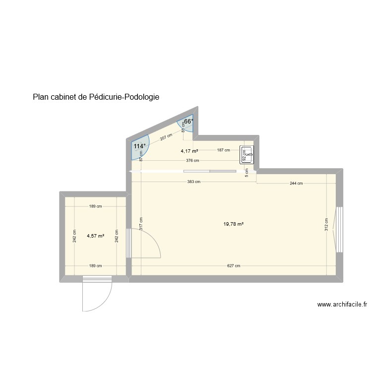 Plan du cabinet de Monségur. Plan de 0 pièce et 0 m2