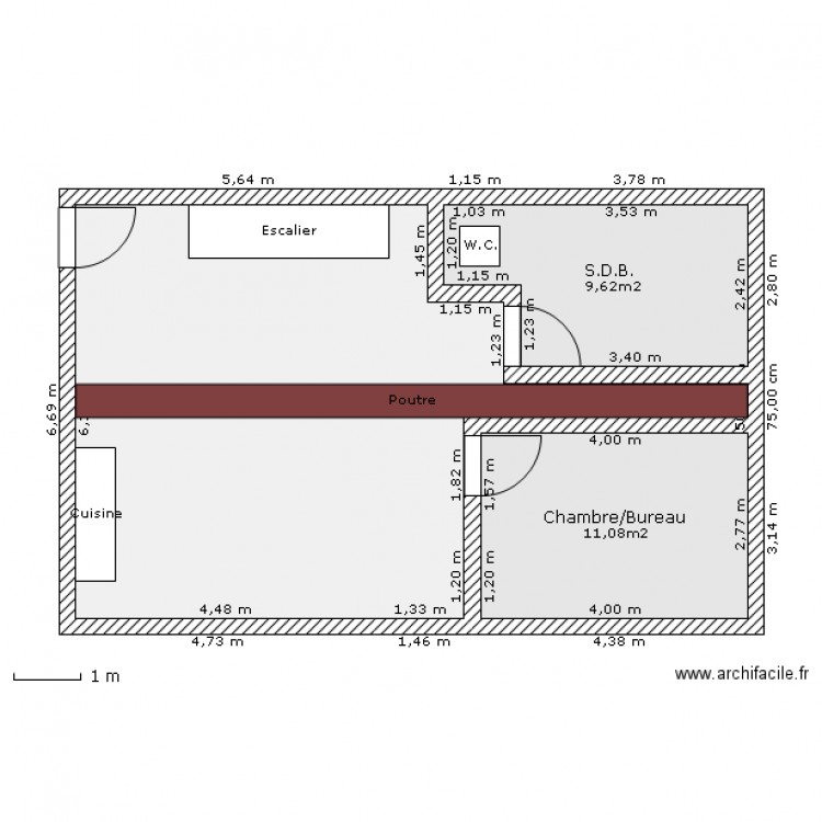 Appartement 103 - Plan dessiné par godinpeinture