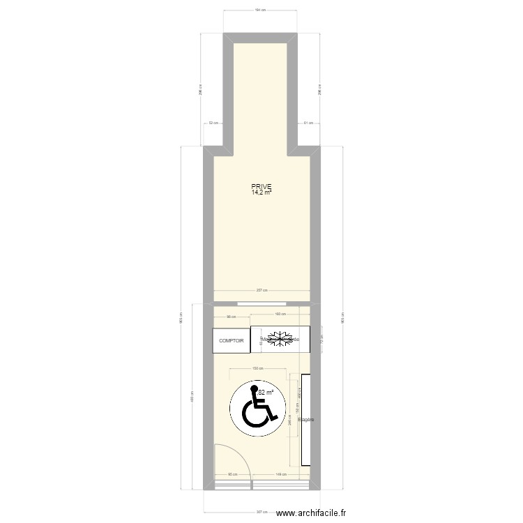 BESNARD. Plan de 2 pièces et 26 m2