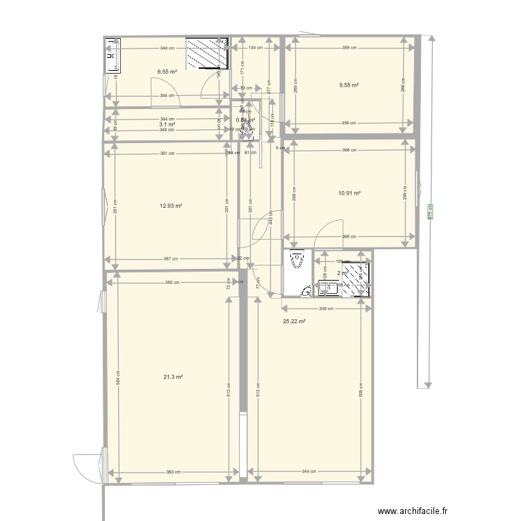 rdc alsace. Plan de 0 pièce et 0 m2