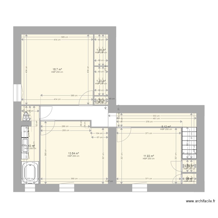 plan étage 18 av. de la cote bleue Gignac. Plan de 0 pièce et 0 m2