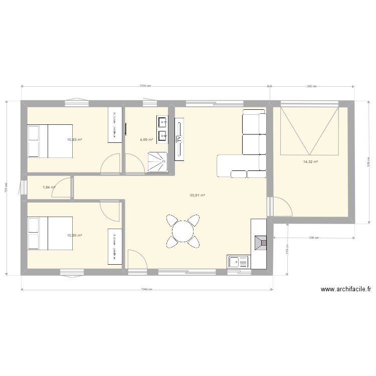 petite maison 73. Plan de 0 pièce et 0 m2