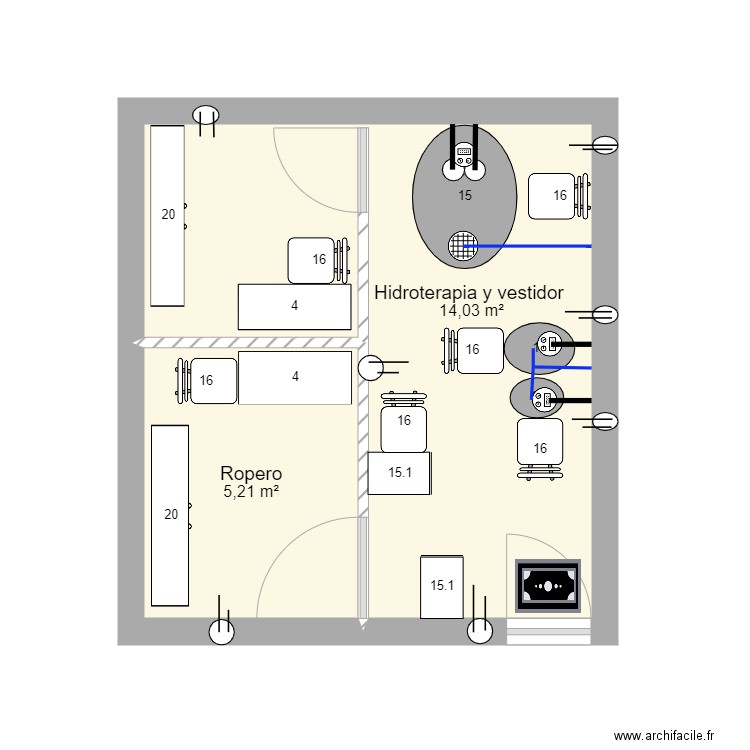 hidroterapia 3. Plan de 0 pièce et 0 m2