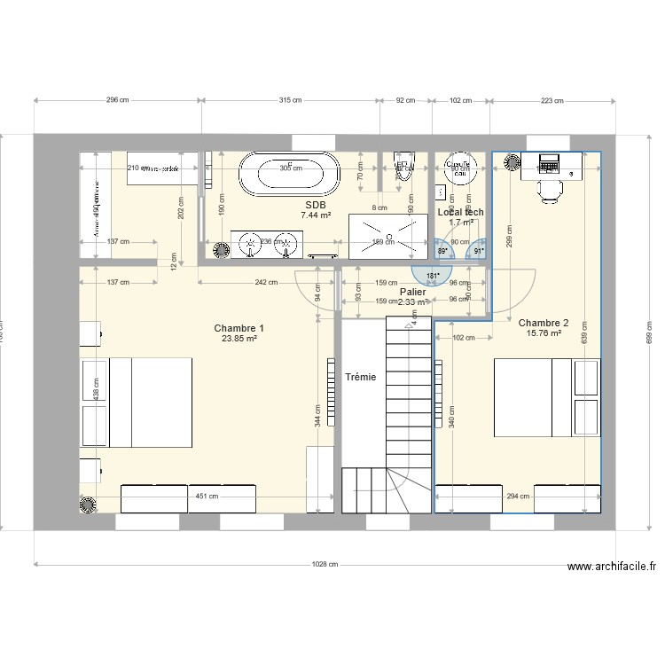 etage maison. Plan de 0 pièce et 0 m2