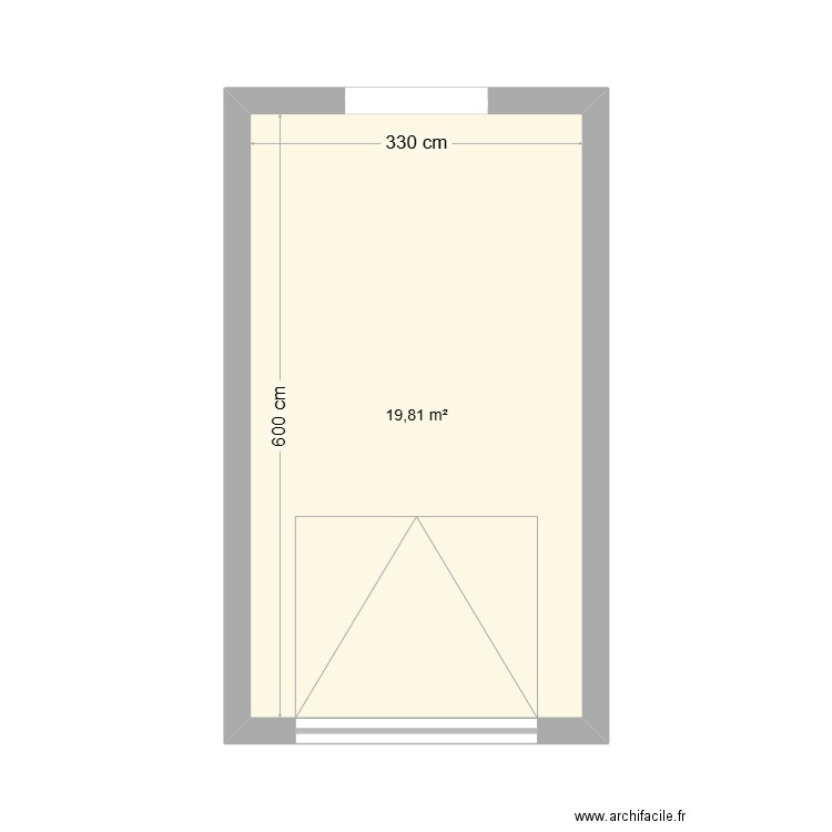 garage. Plan de 1 pièce et 20 m2