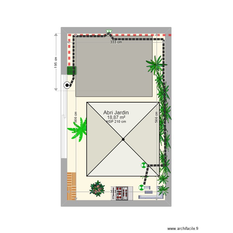 abri Jardin. Plan de 0 pièce et 0 m2