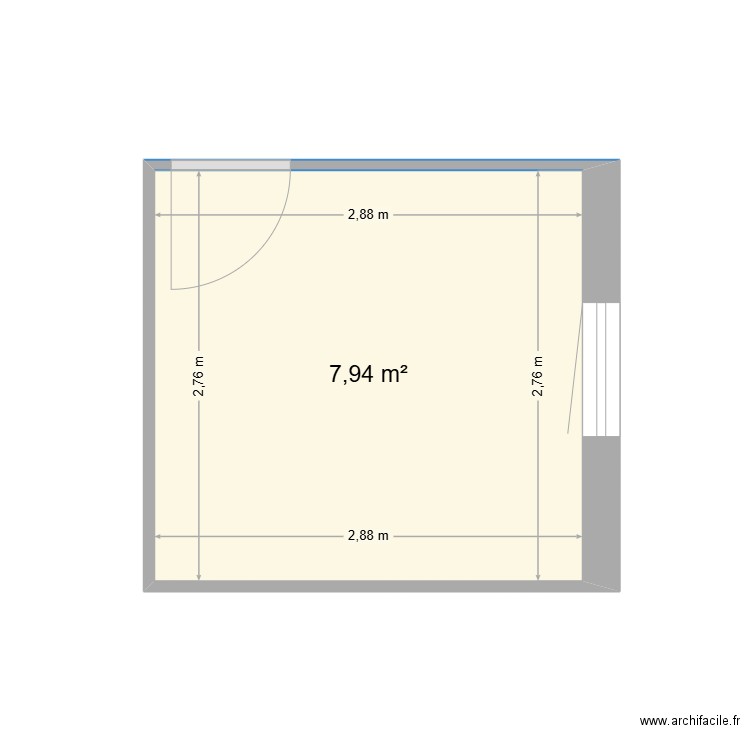 Salle de Bain Hautefage 4 Ter. Plan de 1 pièce et 8 m2