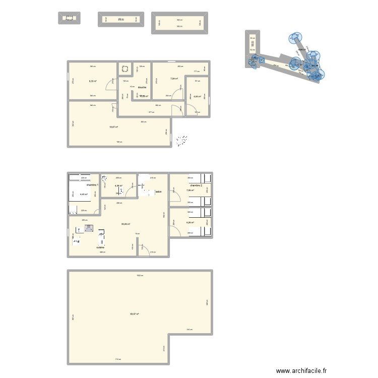 maison bled. Plan de 23 pièces et 176 m2