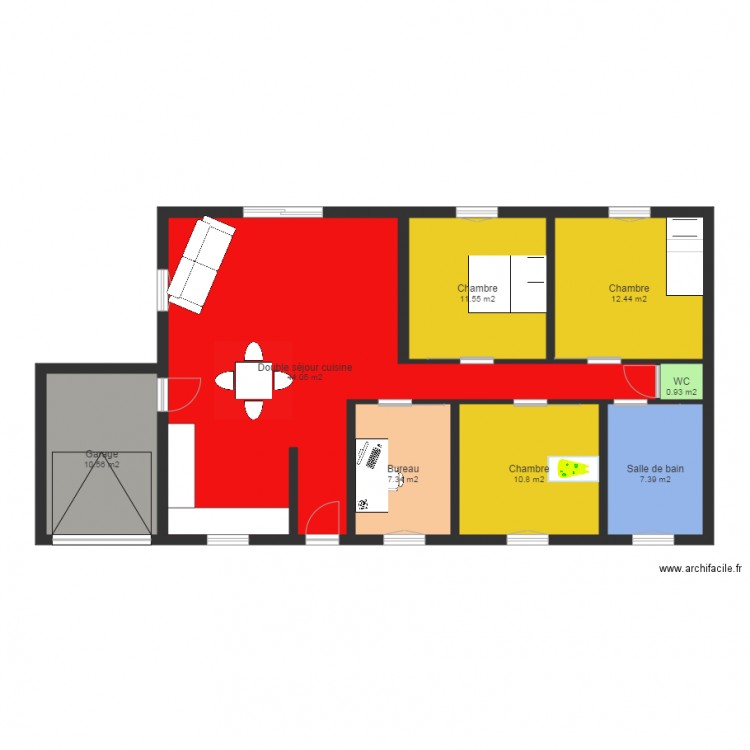 maison mitoyenne deux deux coté avec jardin. Plan de 0 pièce et 0 m2