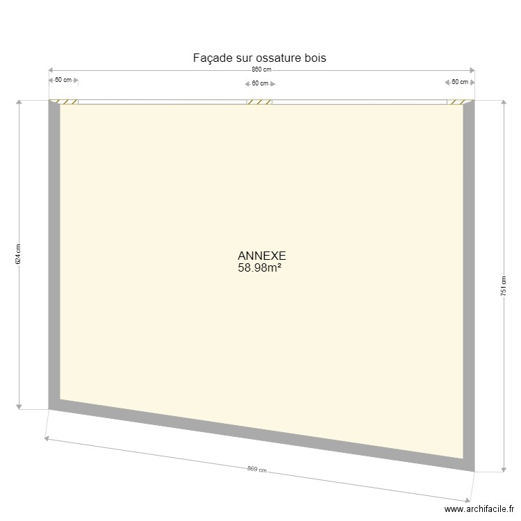 preau double char. Plan de 0 pièce et 0 m2